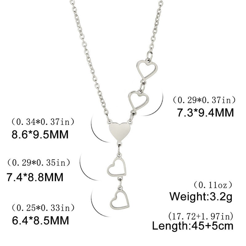 Cheky - Fashion Love Pendant Stainless Steel Necklace