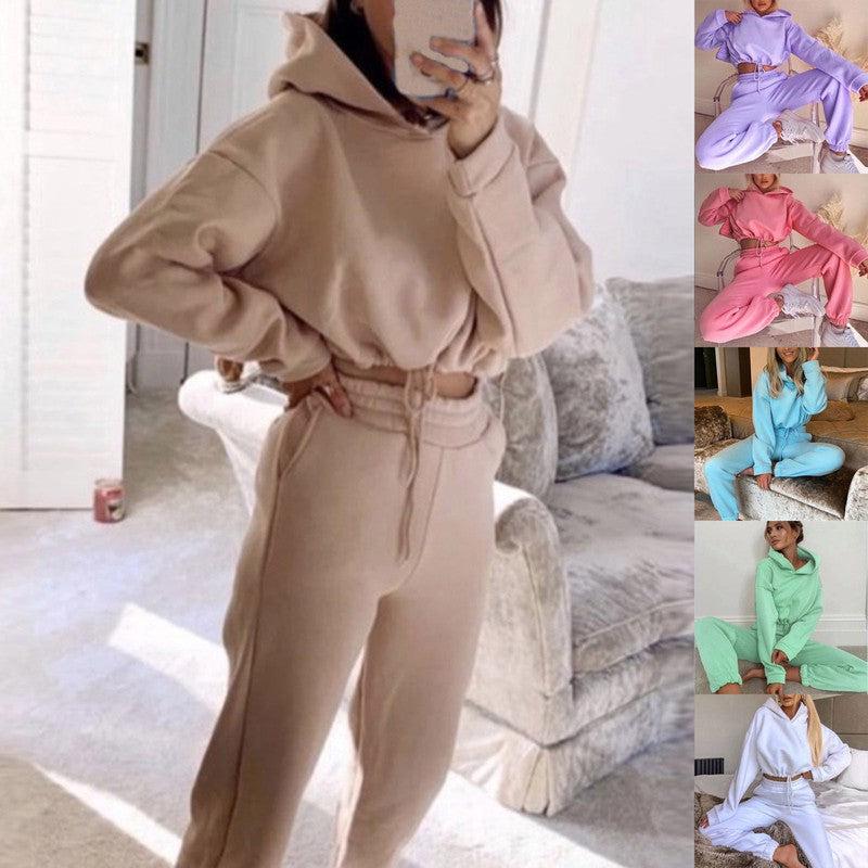 Cheky - Jogging Suits For Women 2 Piece Sweatsuits Tracksuits Sexy Long Sleeve HoodieCasual Fitness Sportswear