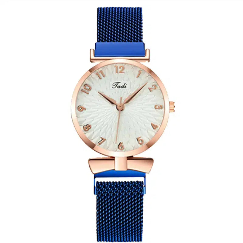 Cheky - Luxury Women Watches 6pcs Set Elegant Female Wristwatches Magnetic Mesh Band Rose Woman Watch Bracelet montre femme reloj mujer