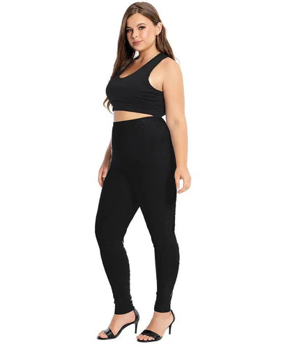 Cheky - Plus Size Leggings For Women Modal Cotton Stretch Elastic Solid Sheer Femme Legin Mujer Pants