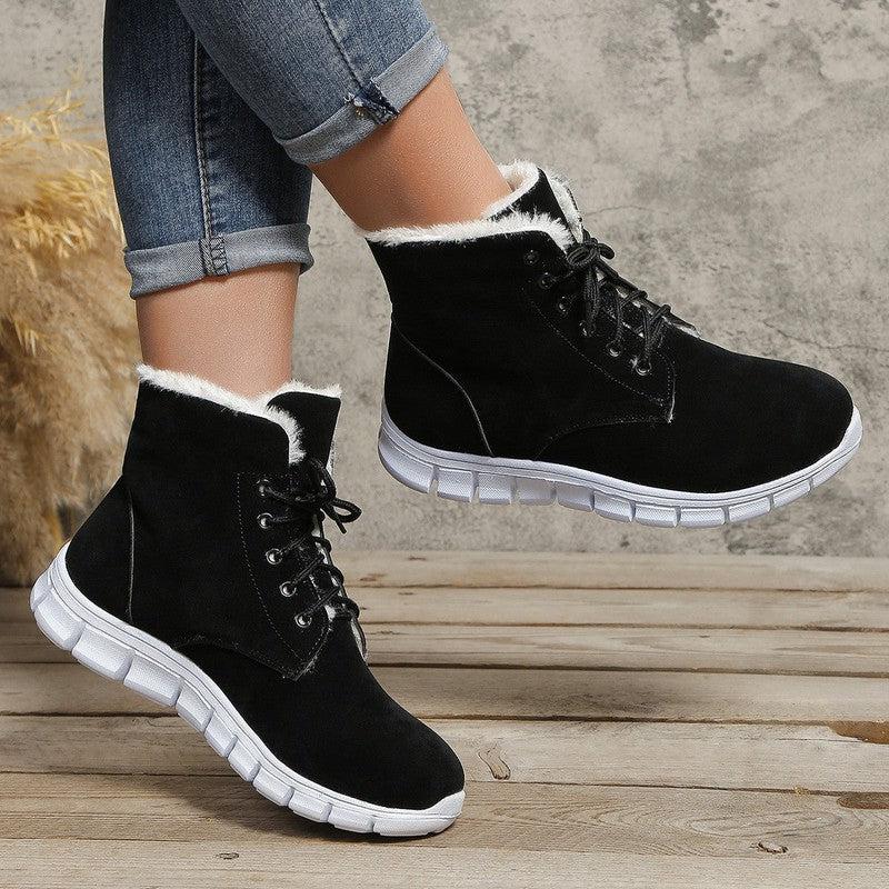 Cheky - Plus Size Flat Plush Thick Fashion Women's Boots