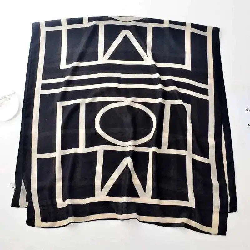 Cheky - Autumn And Winter Korean Style All-matching Geometric Shawl Sunscreen Scarf Inspired Design Warm Scarf