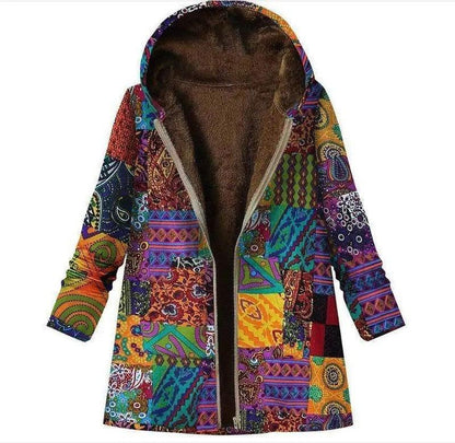 Cheky - Ethnic style cotton-padded jacket Korean fashion