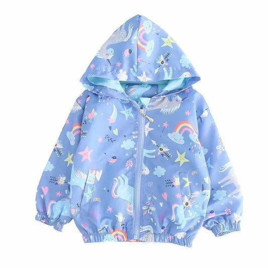 Cheky - Full Print Pony Zipper Shirt Baby Hooded Stormwear