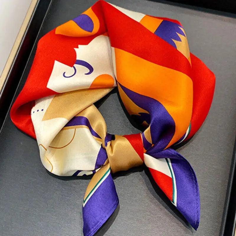 Cheky - Genuine Silk Scarf Age Reducing Fashionable Small Square