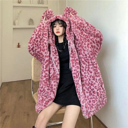 Cheky - Lamb Wool Coat Women Thick Woolen Women