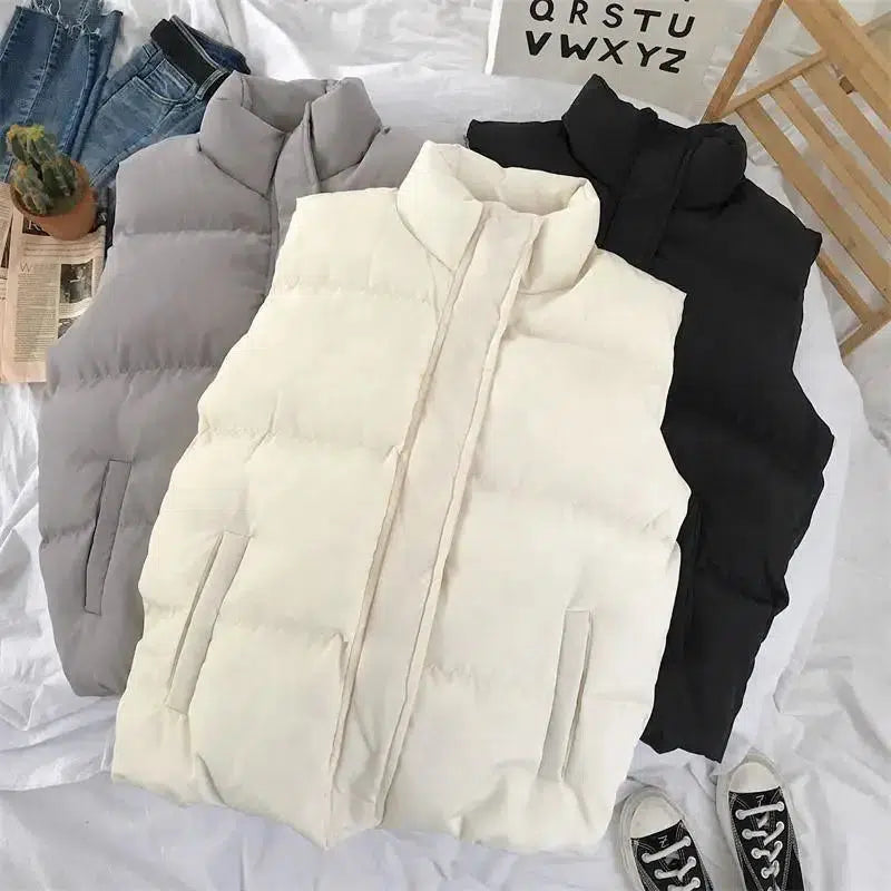 Cheky - Couple Cotton Vest Korean Style Outer Wear Winter Warm