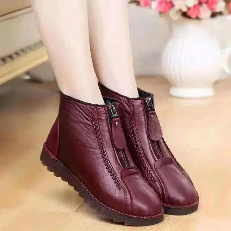 Cheky - Winter New Cotton Shoes Women Plus Velvet Anti-skid To Keep Warm