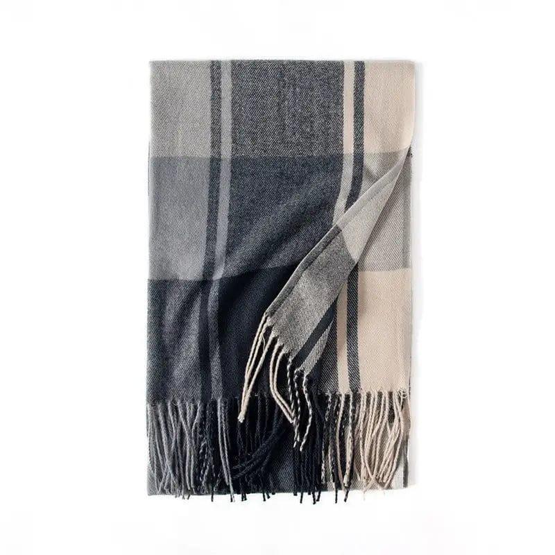 Cheky - Winter Scarf Women Shawl Thickening Warm Fringe