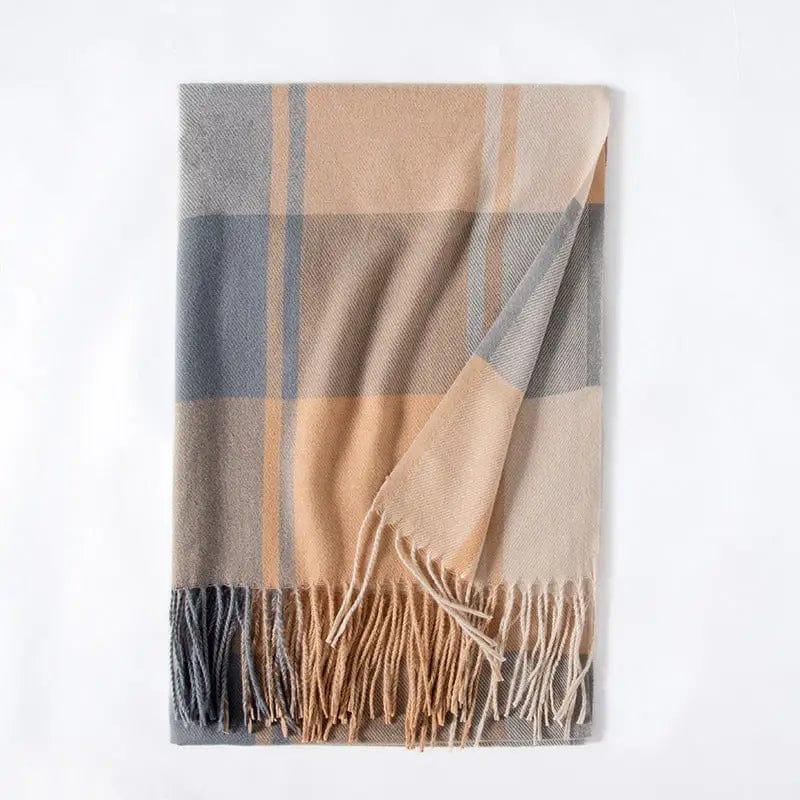 Cheky - Winter Scarf Women Shawl Thickening Warm Fringe