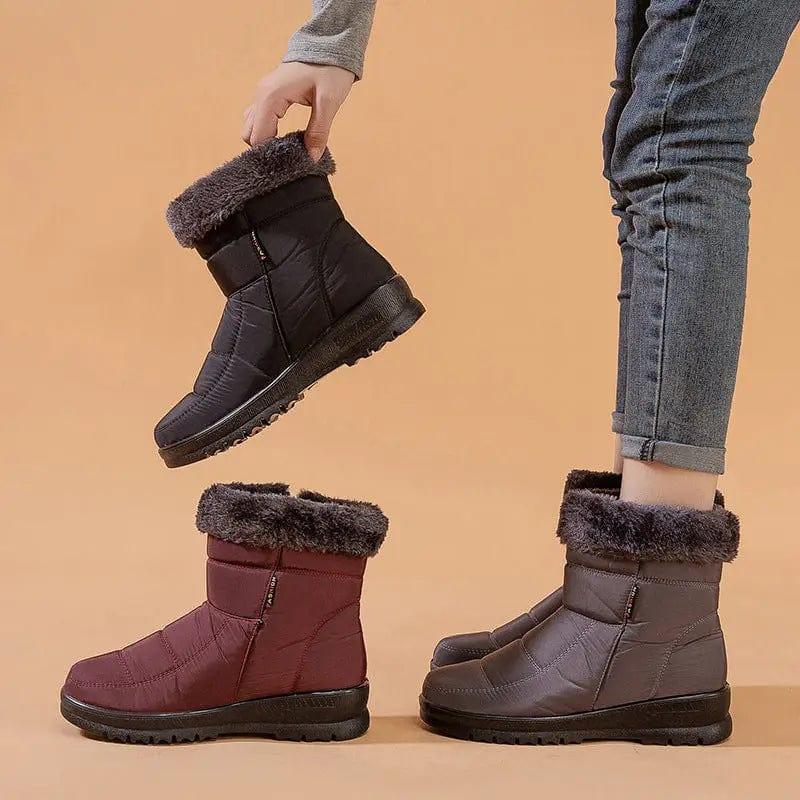 Cheky - Winter Snow Boots Winter Warm Shoes For Women Low Heel Boots