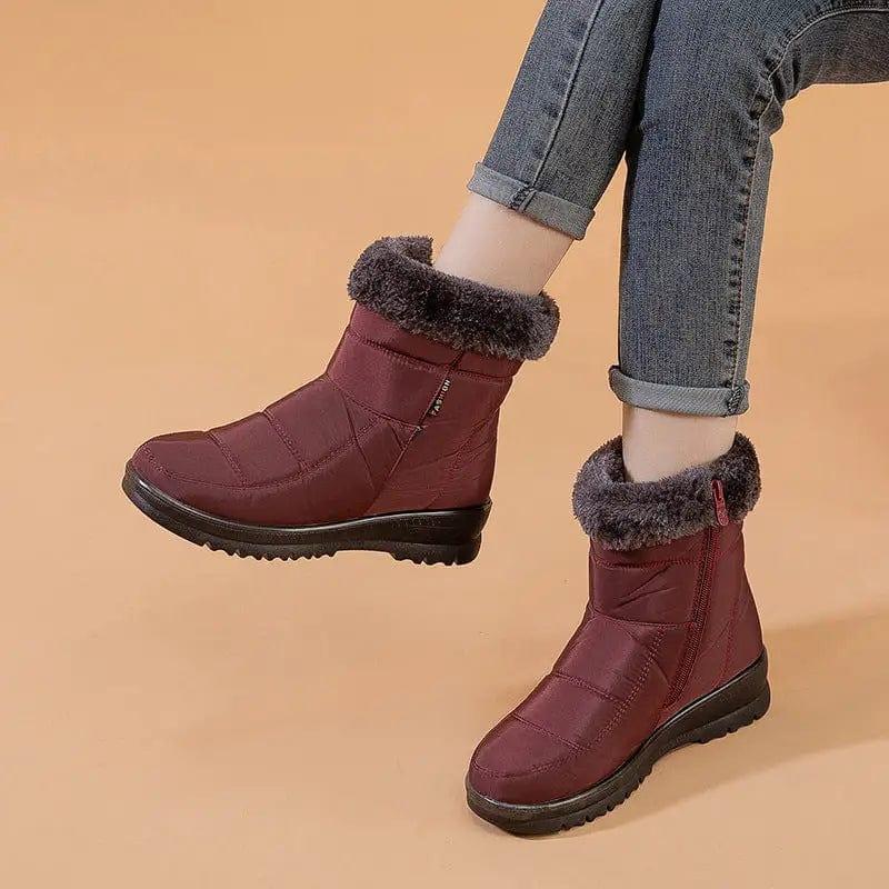 Cheky - Winter Snow Boots Winter Warm Shoes For Women Low Heel Boots