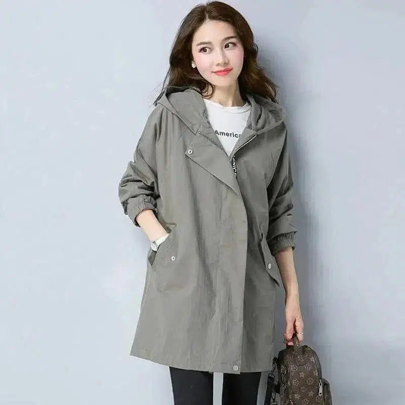 Cheky - Women's Windbreaker Mid-Length Korean Spring Dress